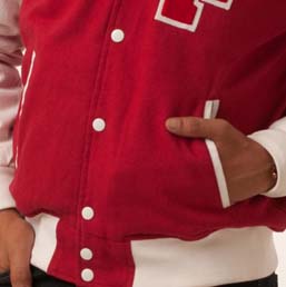 Custom pokets your cotton twill varsity jacket