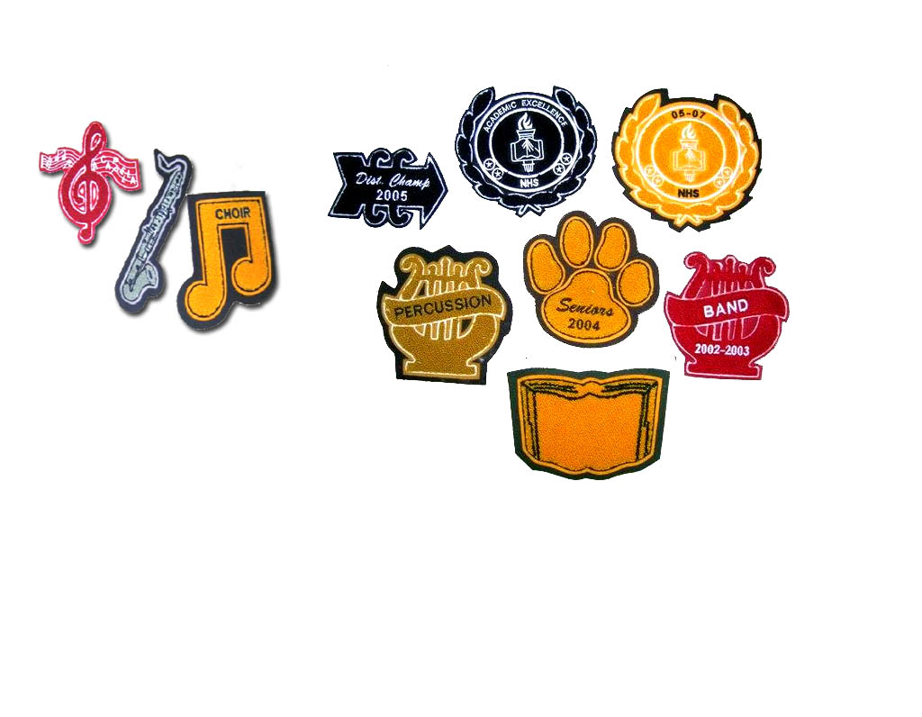 Custom embroidery or chenille on back patch